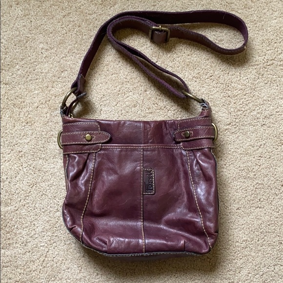 Purple leather Fossil bag - Picture 2 of 4